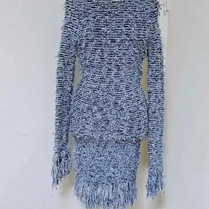 [BUNJANG] Balmain Tweed Knit Dress, Size 36 / 새상품/발망 [정품]/트위드 니트 원피스/36