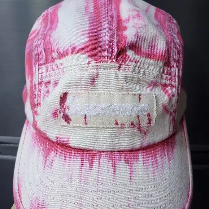 [BUNJANG] Supreme Bleached Chino Camp Cap Red / 슈프림 블리치드 치노 캠프캡 레드 24SS Supreme