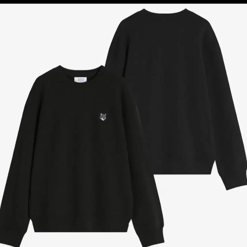 [BUNJANG] Maison Kitsune Fox Head Sweatshirt (Gray/Black) / 메종키츠네 폭스헤드 맨투맨 그레이/블랙