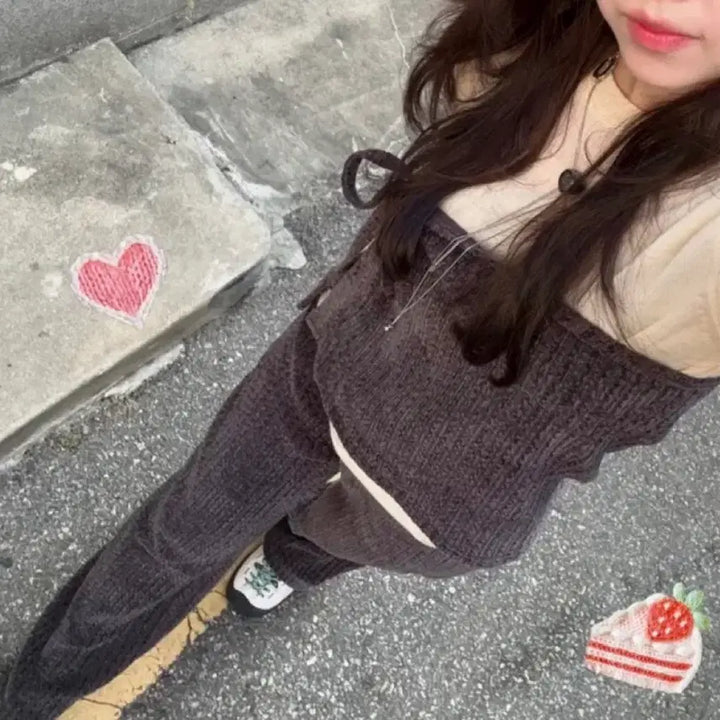 [BUNJANG] When You Move Ribbed Knit Skirt Set / (새상품)웬유무브 랩스커트 셋업, 뷔스티에 + 팬츠 가능 -카키
