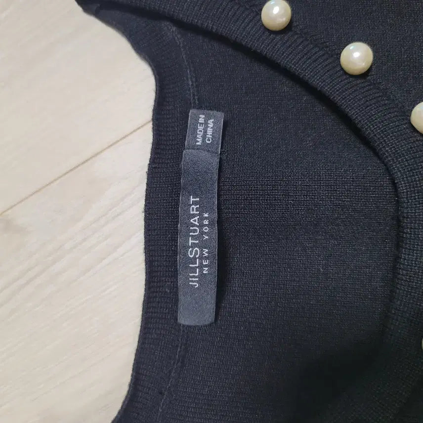 [BUNJANG] Jill Stuart Pearl Embellished Black A-line Dress / 주말특가!!  질스튜어트 진주 장식 블랙 A라인 원피스