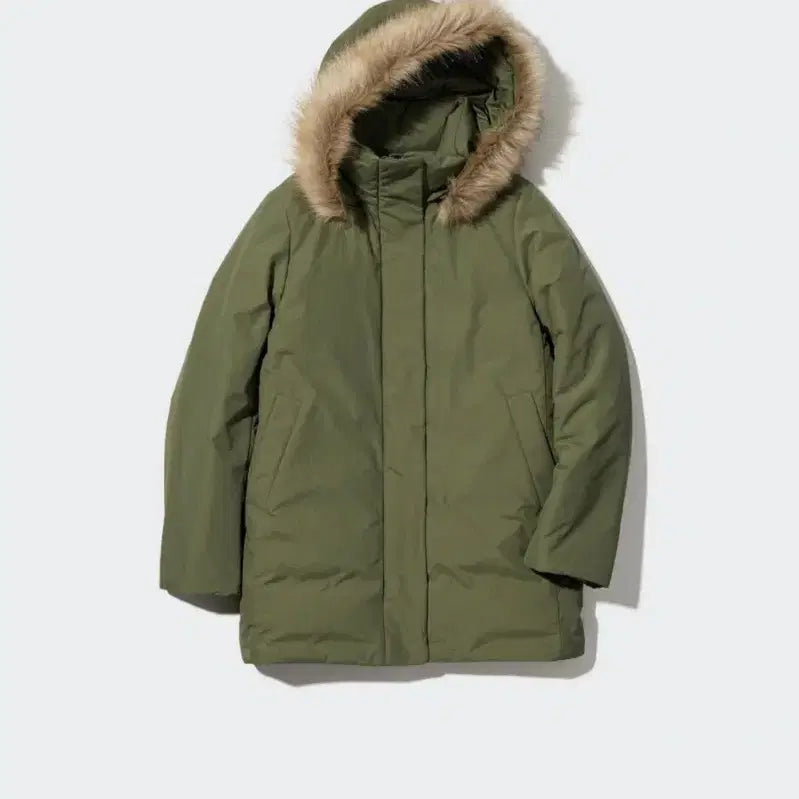 [BUNJANG] Uniqlo Hybrid Down Coat Olive Green S / 유니클로 하이브리드 다운코트 S 올리브