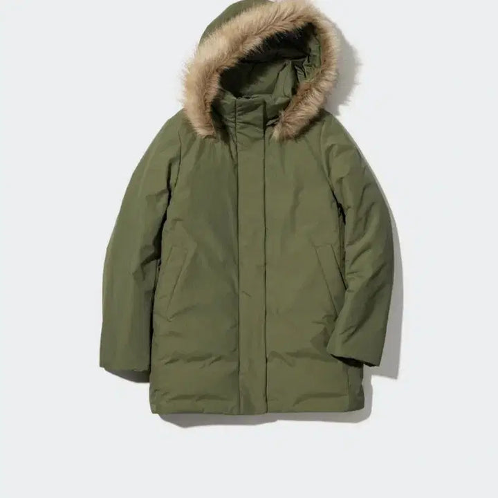 [BUNJANG] Uniqlo Hybrid Down Coat Olive Green S / 유니클로 하이브리드 다운코트 S 올리브