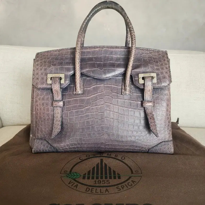 [BUNJANG] Colombo Odeon Crocodile Handbag / 정품 콜롬보 via della spiga 오데온 악어와니백