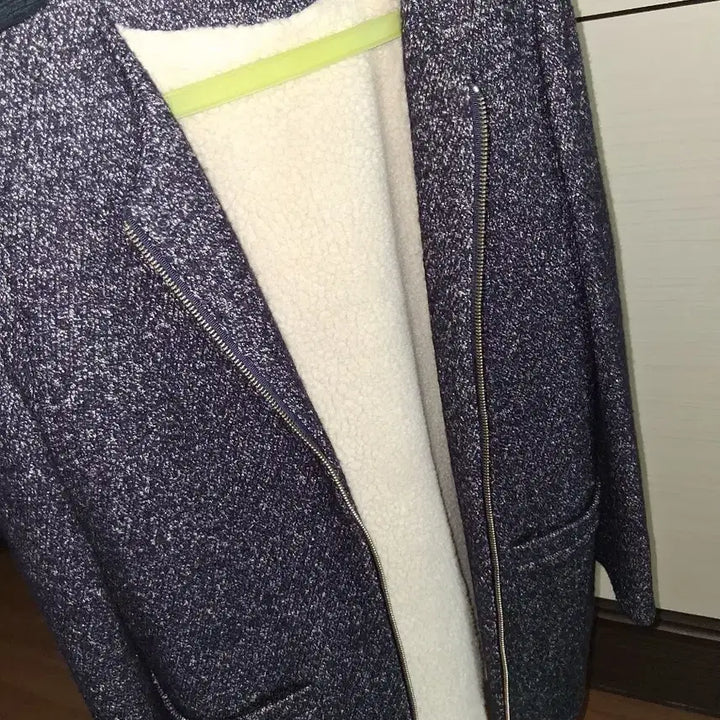 [BUNJANG] Women's Navy Wool Coat 66 / 여성 양털 코트 66