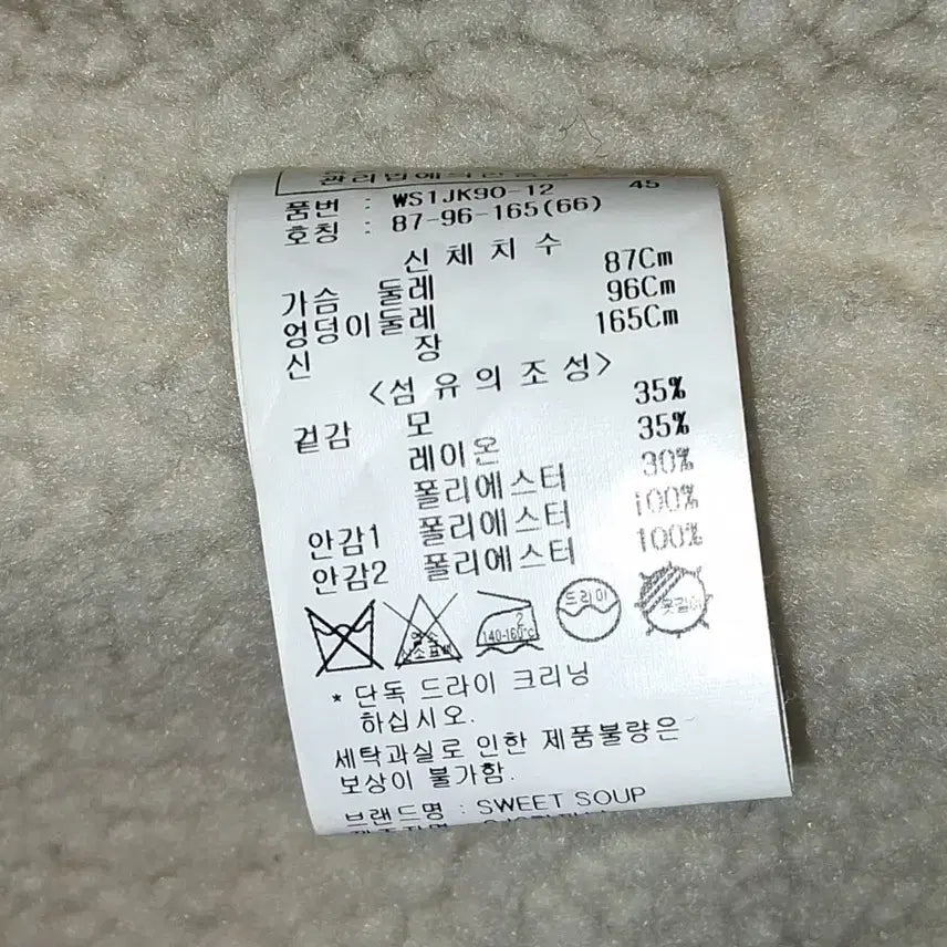 [BUNJANG] Women's Navy Wool Coat 66 / 여성 양털 코트 66