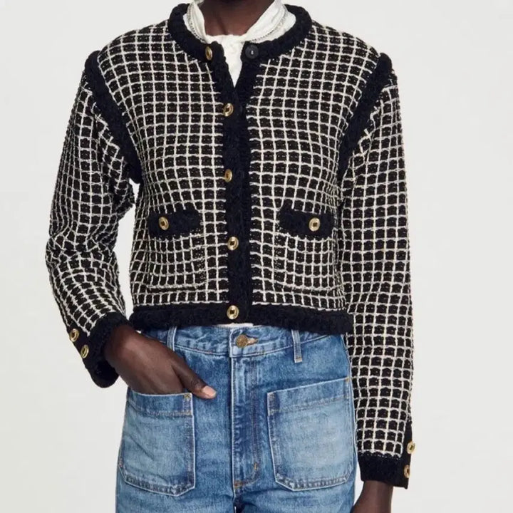 [BUNJANG] Sandro Tweed Crop Jacket / (택ㅇ) 산드로 트위드 크롭자켓 새상품