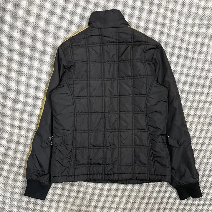 [BUNJANG] Adidas Black Gold Three Stripes Padded Jacket / 아디다스 블랙 금장 삼선 패딩 자켓