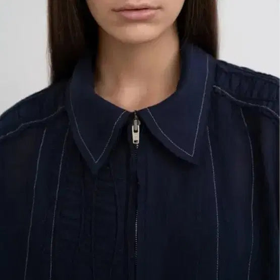 [BUNJANG] Matinkim Rough Bomber Jacket Navy / 마뗑킴 러프 봄버 자켓 네이비