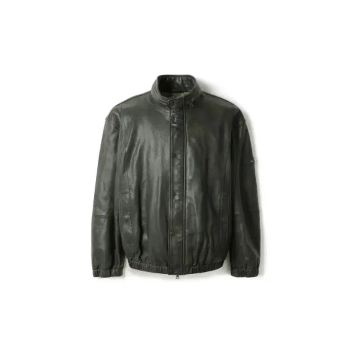 [BUNJANG] Series Two-Tone Blouson Leather Jacket / 시리즈 투톤 블루종 가죽점퍼_SAUDW24401GRX 461734