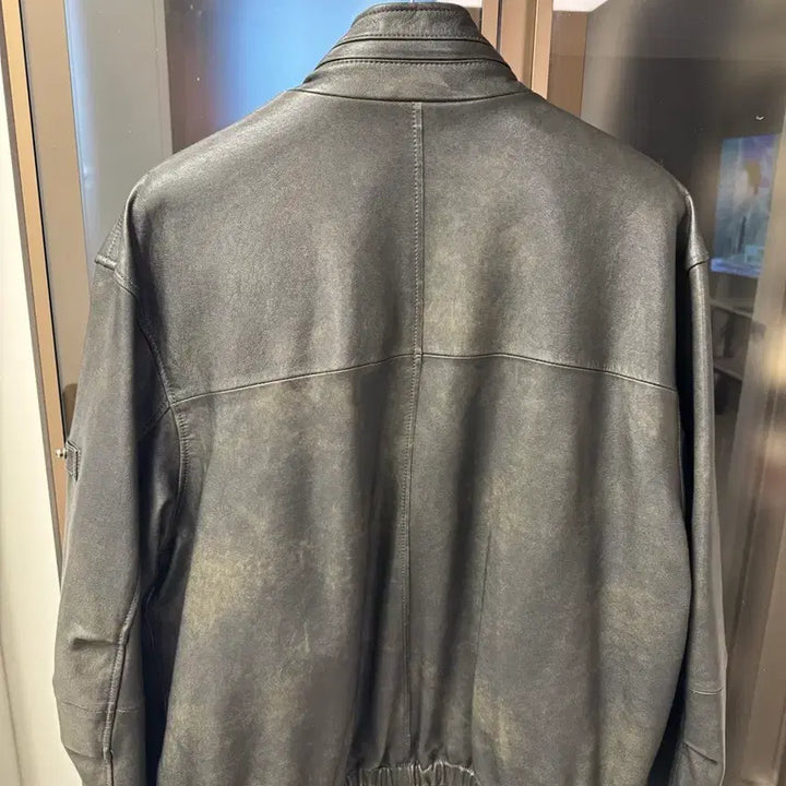 [BUNJANG] Series Two-Tone Blouson Leather Jacket / 시리즈 투톤 블루종 가죽점퍼_SAUDW24401GRX 461734