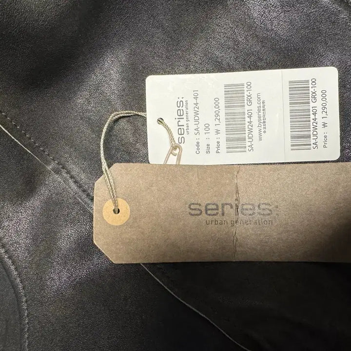 [BUNJANG] Series Two-Tone Blouson Leather Jacket / 시리즈 투톤 블루종 가죽점퍼_SAUDW24401GRX 461734