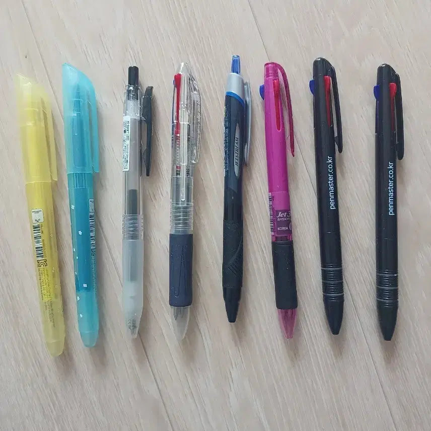 [BUNJANG] Unused Tricolor Pens and Highlighters Bundle Set / 삼색펜 및 형광펜 (모두 사용안해본 새것)