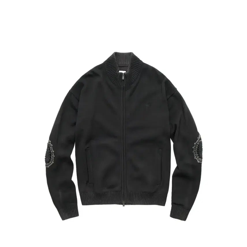 [BUNJANG] Polytelu Track Knit Zip-up Charcoal / [2] 폴리테루 트랙 니트 집업 차콜