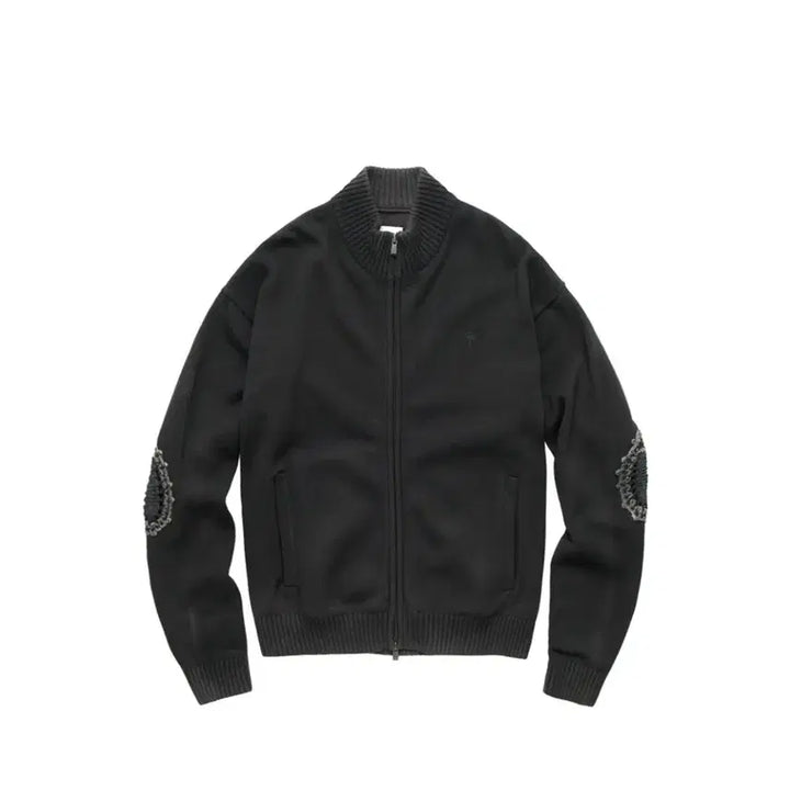 [BUNJANG] Polytelu Track Knit Zip-up Charcoal / [2] 폴리테루 트랙 니트 집업 차콜