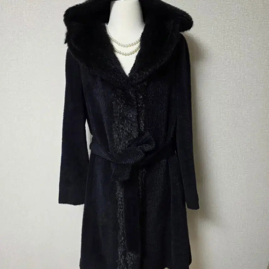 [BUNJANG] Su:real Alpaca Muskrat Fur Belt Coat / 수리알파카 68% 머스카렛 퍼 벨트 코트 / 100만원대 고급라인