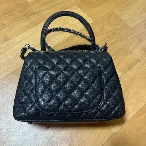 [BUNJANG] Black Quilted Chain Tote/Shoulder Bag / 퀼팅 체인 블랙 토트백 겸 숄더백