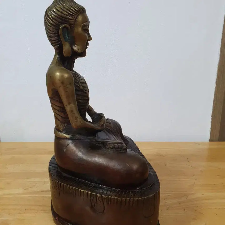 [BUNJANG] Antique Bronze Buddhist Statue / 불상 ( 고행 부처상 )