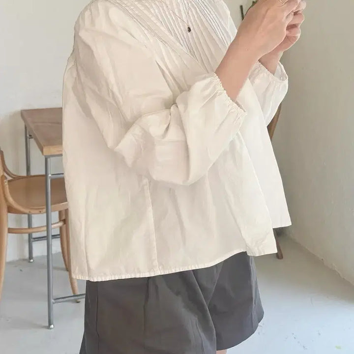 [BUNJANG] Basic Pintuck Blouse / 베이직 핀턱 블라우스