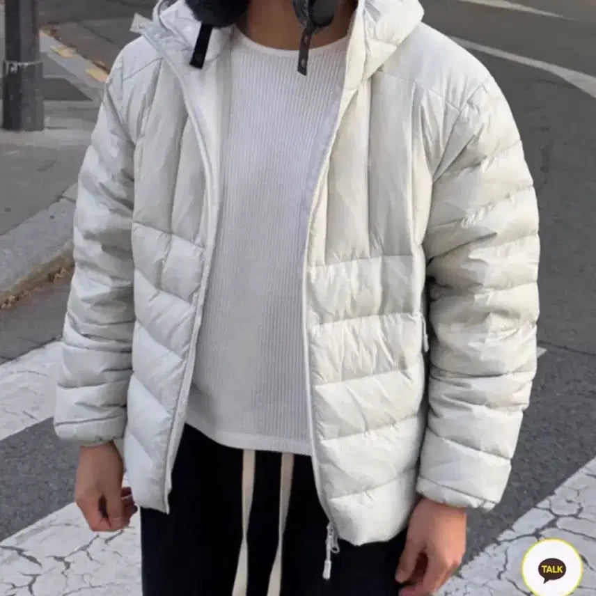 [BUNJANG] Light Gray Duck Down Lightweight Padded Jacket / 경량 패딩 오리털 라이트그레이 M,L,2XL사이즈 판매합니다.[새상품]