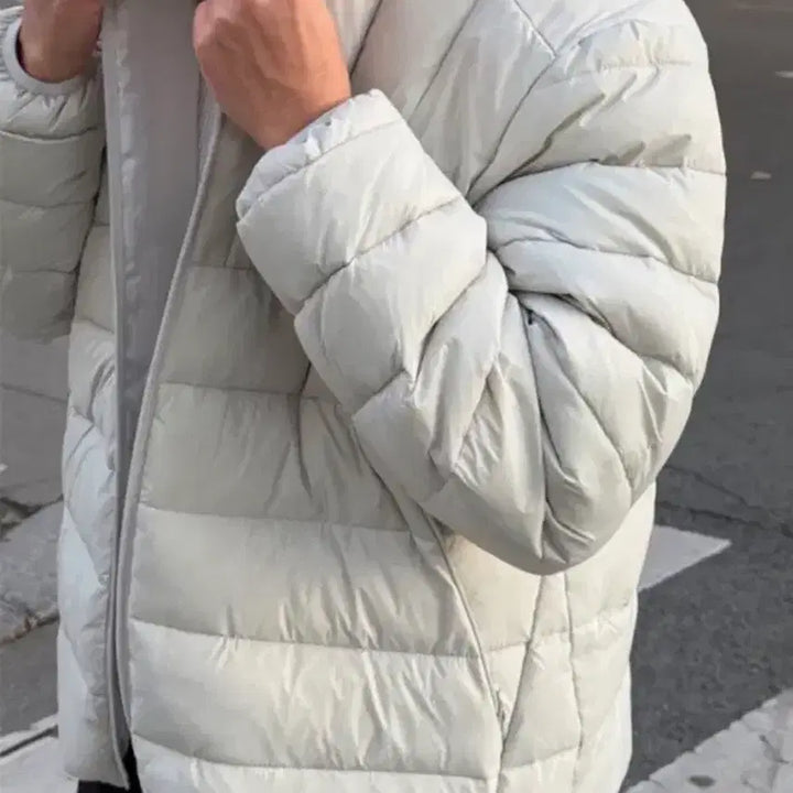 [BUNJANG] Light Gray Duck Down Lightweight Padded Jacket / 경량 패딩 오리털 라이트그레이 M,L,2XL사이즈 판매합니다.[새상품]