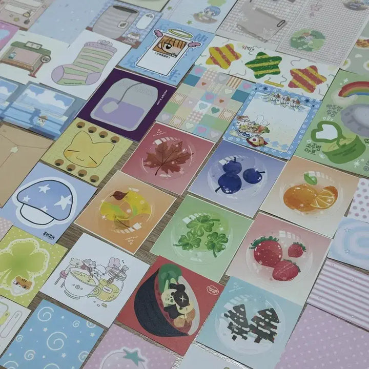 [BUNJANG] Various Decorative Paper Sheets Bundle / 다꾸 모조지 53장 판매 - 김모양군,하트쉽스튜디오,에이투지클럽 등