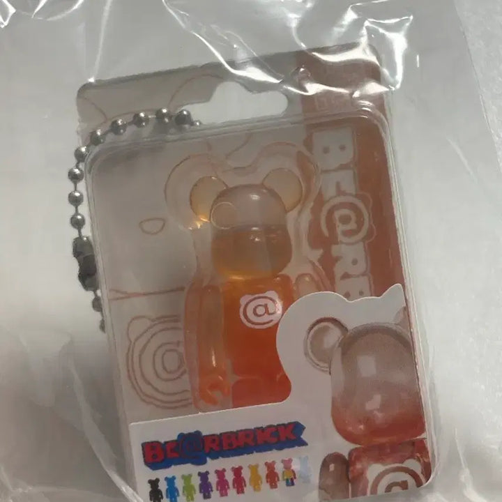 [BUNJANG] Bearbrick Clear Orange Keyring / 베어브릭 키링