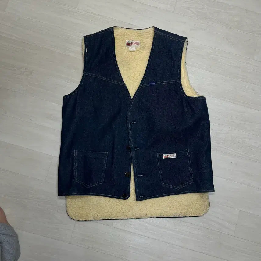 [BUNJANG] Big Yank KAKES Denim Sherpa Vest / 빅양크 KAKES 데님 털 베스트