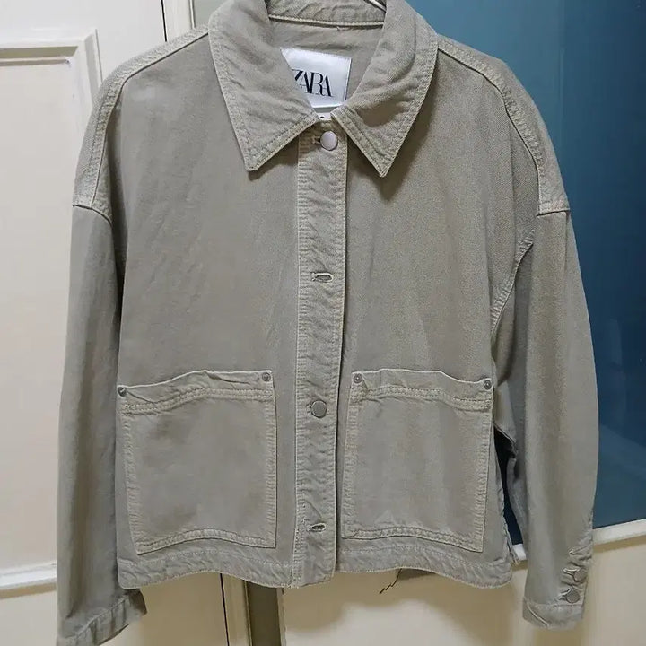 [BUNJANG] ZARA Khaki Denim Jacket / 자라 카키색 데님 자켓(새상품, 66,77)