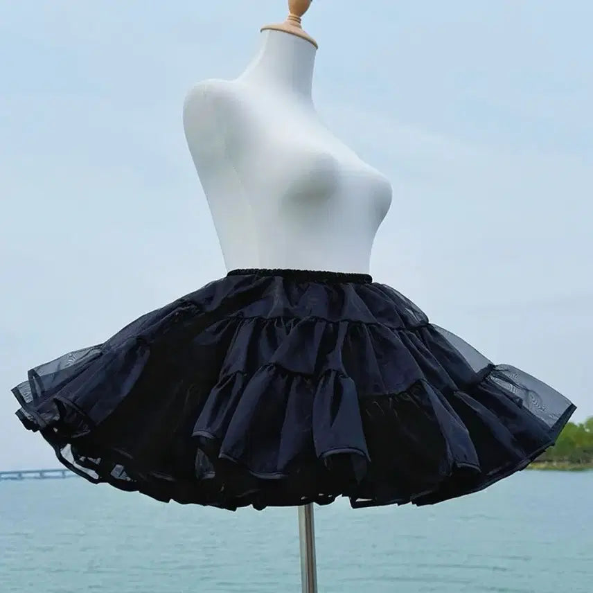 [BUNJANG] Lolita Soft Petticoat Tutu Skirt / 로리타 푹신한 무본살코기 스커트 서포터 치마자락 튜튜스커트(2컬러)