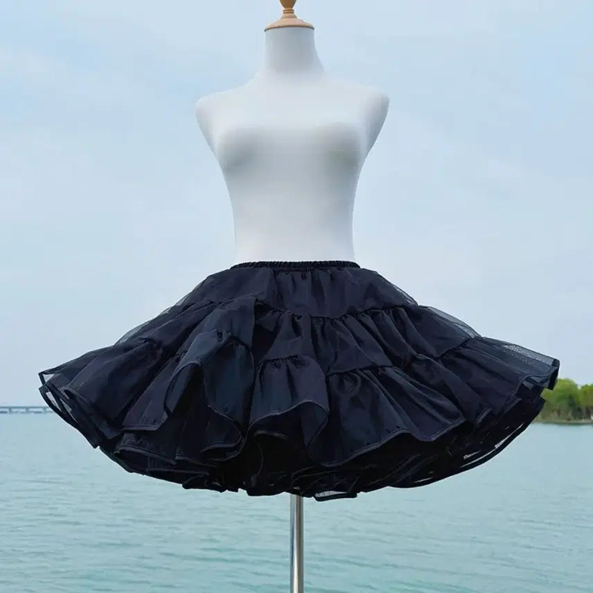 [BUNJANG] Lolita Soft Petticoat Tutu Skirt / 로리타 푹신한 무본살코기 스커트 서포터 치마자락 튜튜스커트(2컬러)