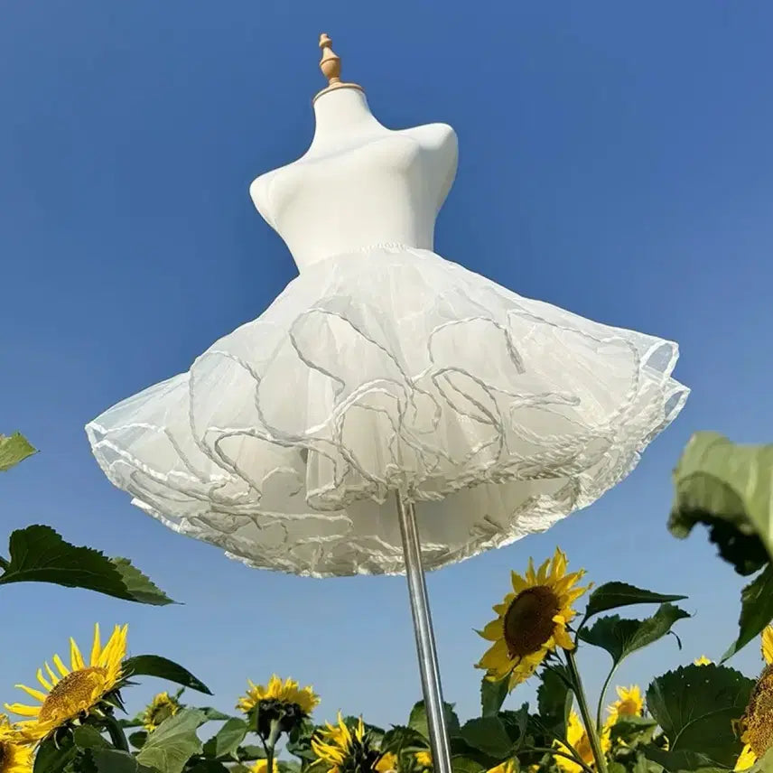 [BUNJANG] Lolita Soft Petticoat Tutu Skirt / 로리타 푹신한 무본살코기 스커트 서포터 치마자락 튜튜스커트(2컬러)
