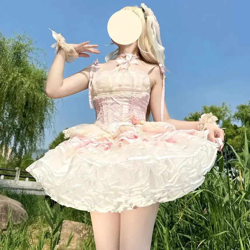 [BUNJANG] Lolita Soft Petticoat Tutu Skirt / 로리타 푹신한 무본살코기 스커트 서포터 치마자락 튜튜스커트(2컬러)