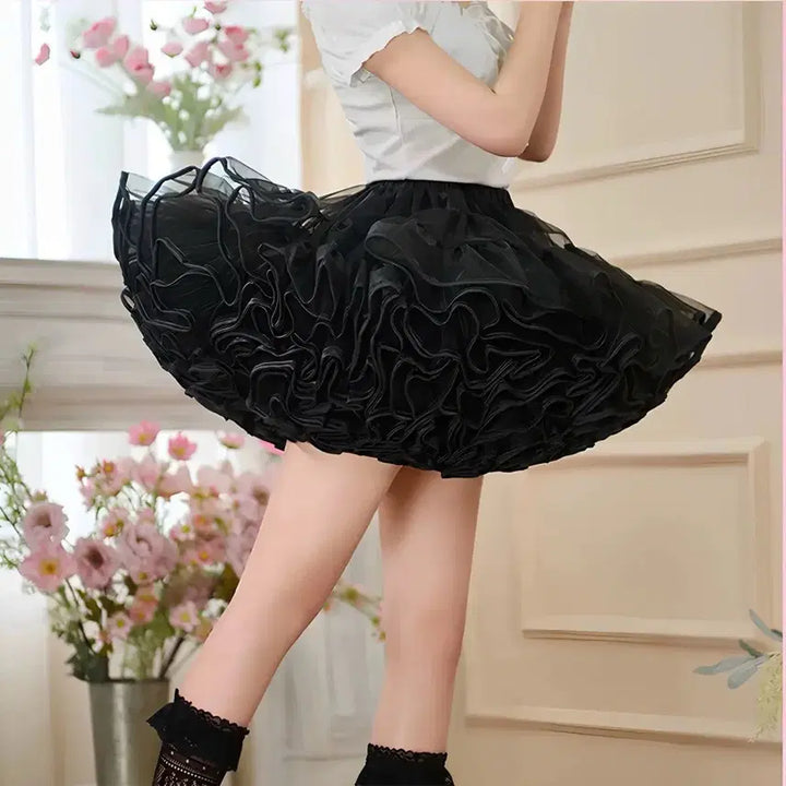[BUNJANG] Lolita Soft Petticoat Tutu Skirt / 로리타 푹신한 무본살코기 스커트 서포터 치마자락 튜튜스커트(2컬러)