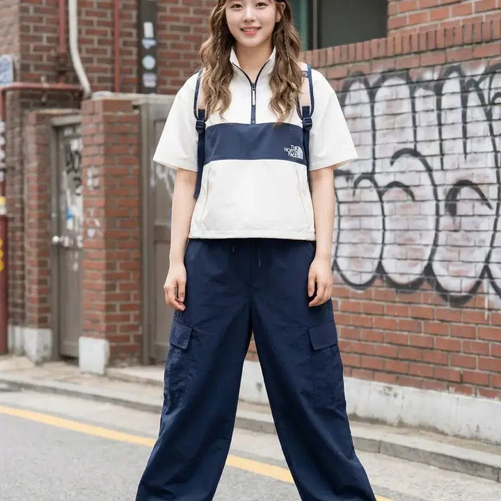 [BUNJANG] The North Face White Label Half-Sleeve Anorak / 노스페이스 화이트라벨 반팔 아노락