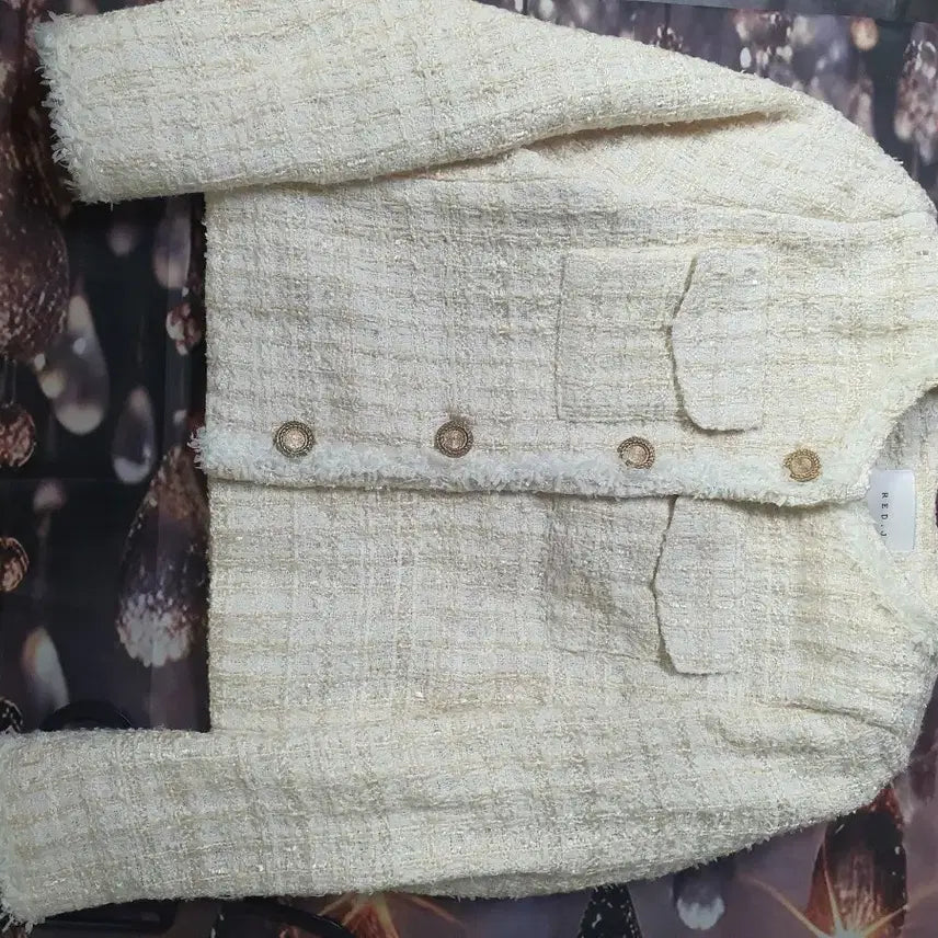 [BUNJANG] RED.J Tweed Jacket Ivory 55 / RED.J 트위드 자켓 아이보리 55사이즈  택배비포함가