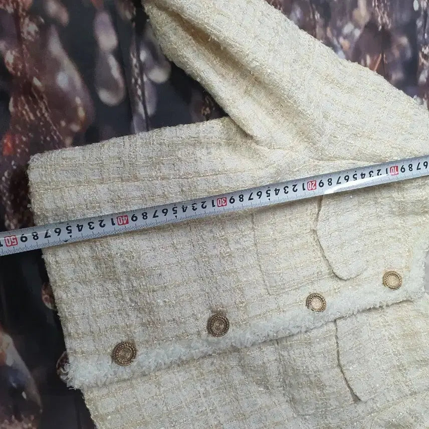 [BUNJANG] RED.J Tweed Jacket Ivory 55 / RED.J 트위드 자켓 아이보리 55사이즈  택배비포함가