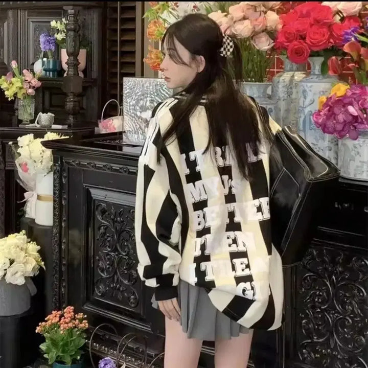 [BUNJANG] Unisex Blockcore V-Neck Striped Shirt / 블록코어 V넥 스트라이프 셔츠 (남녀공용)