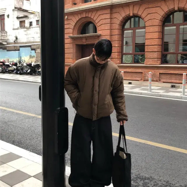 [BUNJANG] Fleece Lined Padded Jumper / 양털 패딩 점퍼 (새상품)