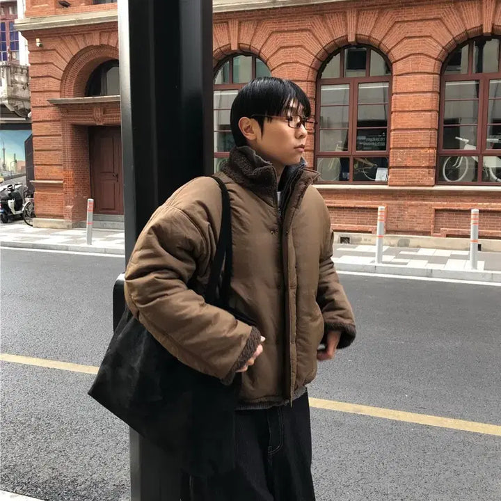 [BUNJANG] Fleece Lined Padded Jumper / 양털 패딩 점퍼 (새상품)