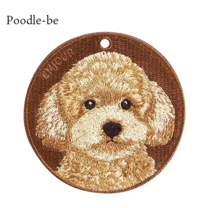 [BUNJANG] EMCOUR Poodle Embroidered Keyring / 강아지 푸들 EMCOUR 자수 키링