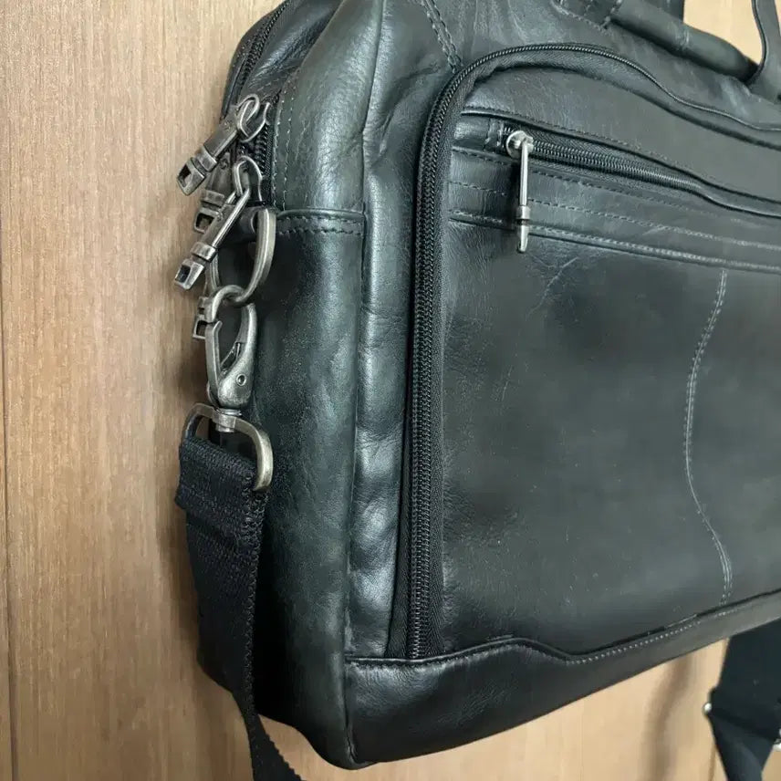 [BUNJANG] Samsonite Leather Briefcase / SAMSONITE 샘소나이트 통가죽 레더 브리프케이스 서류가방