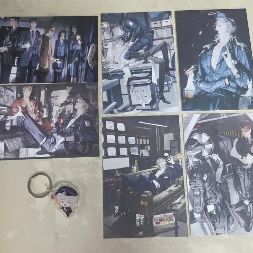 [BUNJANG] Goblin Office Zomulrung & MING Postcard & Keyring Bundle Set / 괴담출근 조물렁님 엽서 세트 & 밍님 제삼 키링 일괄