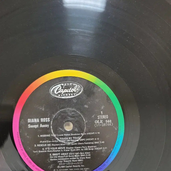 [BUNJANG] Diana Ross Swept Away LP / 다이애나 로스 Swept Away LP