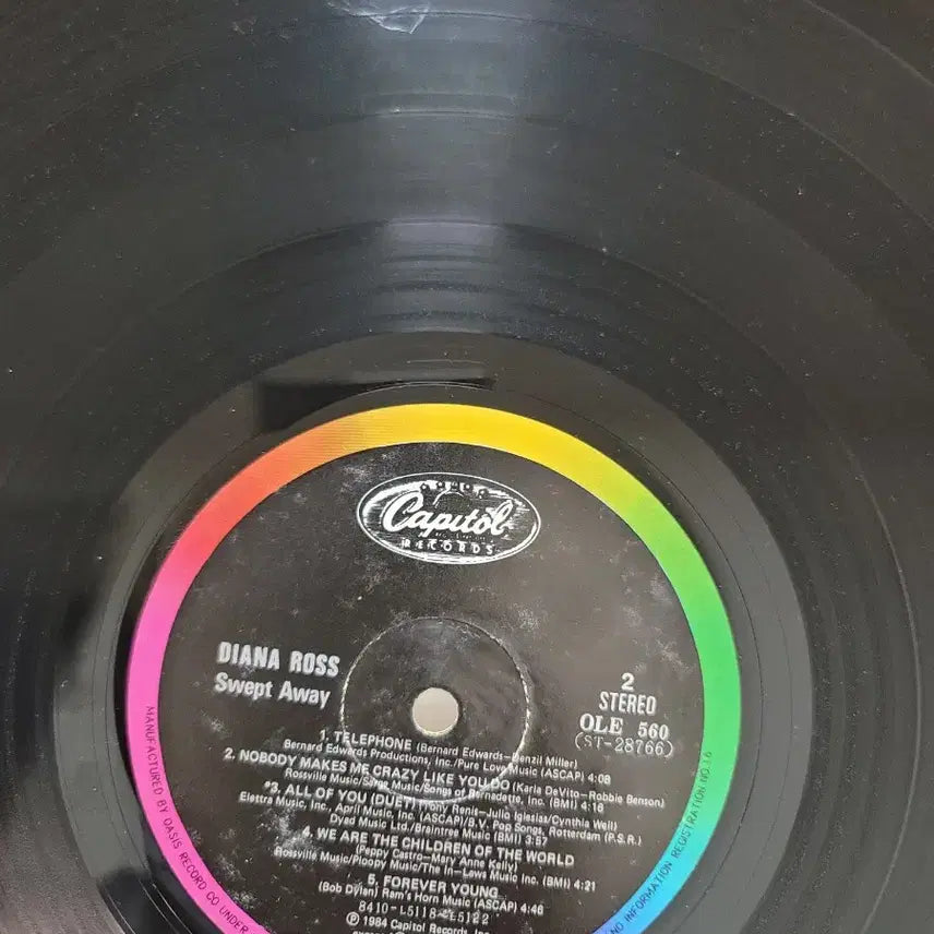[BUNJANG] Diana Ross Swept Away LP / 다이애나 로스 Swept Away LP