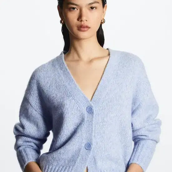 [BUNJANG] COS V-Neck Cardigan Medium Blue / COS 브이넥 가디건 미디엄블루