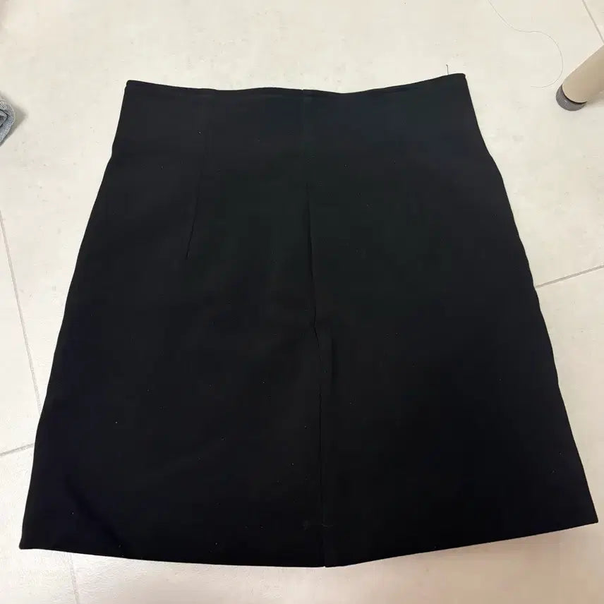 [BUNJANG] Black H-Line Mini Skirt / 블랙 H라인 미니 스커트