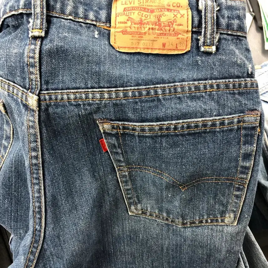 [BUNJANG] Levi's 517 Bootcut Jeans / 70s 리바이스517 부츠컷 66후기 탑버튼8 허리34 둘레84