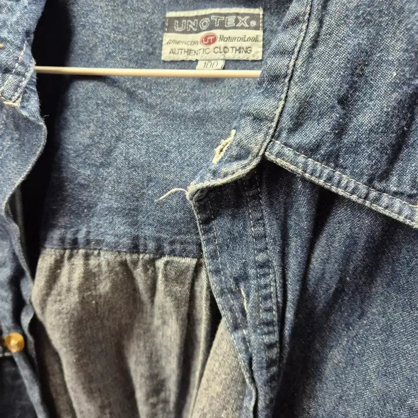 [BUNJANG] UNOTEX Denim Shirt (Size 100) / UNOTEX 데님 셔츠 남방100