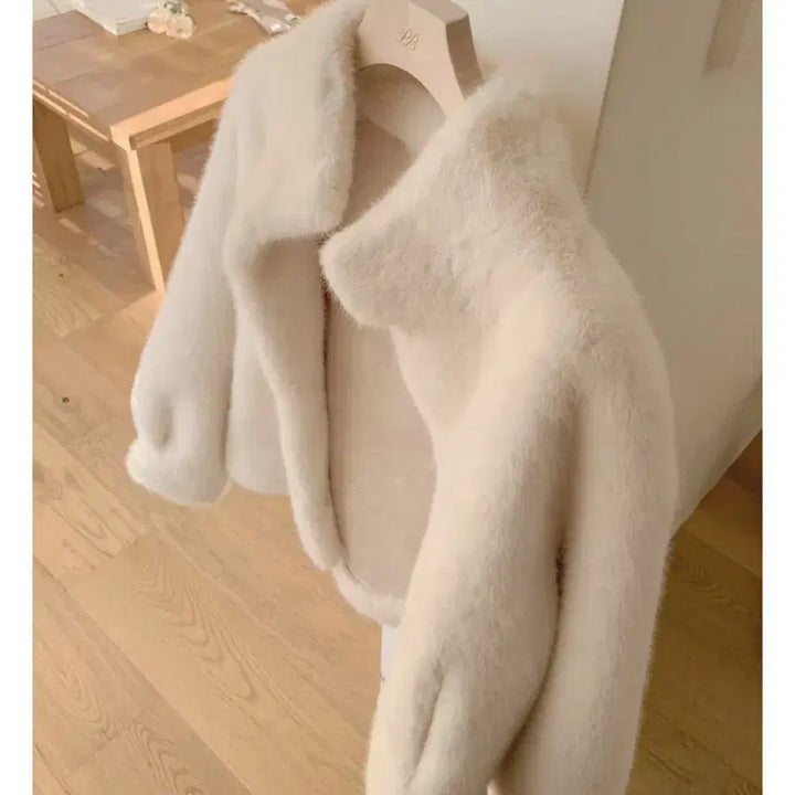 [BUNJANG] Fervit Avr Soft Mink Fur Jacket Shell Ivory / 퍼빗 아브 소프트 밍크 퍼자켓 쉘아이보리